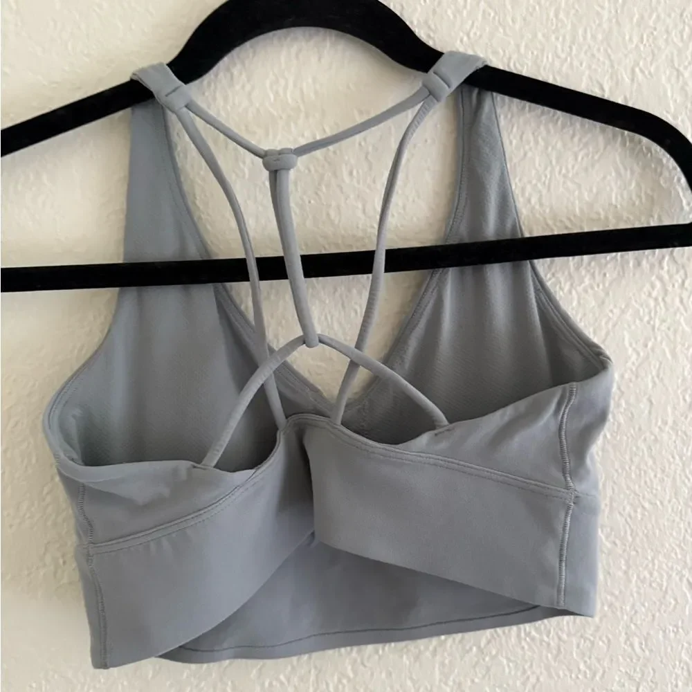 Athletic Works Gray Sports Bra with Strappy Back